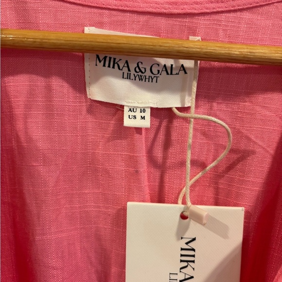 Pink Ruffled Midi Dress - Picture 7 of 7